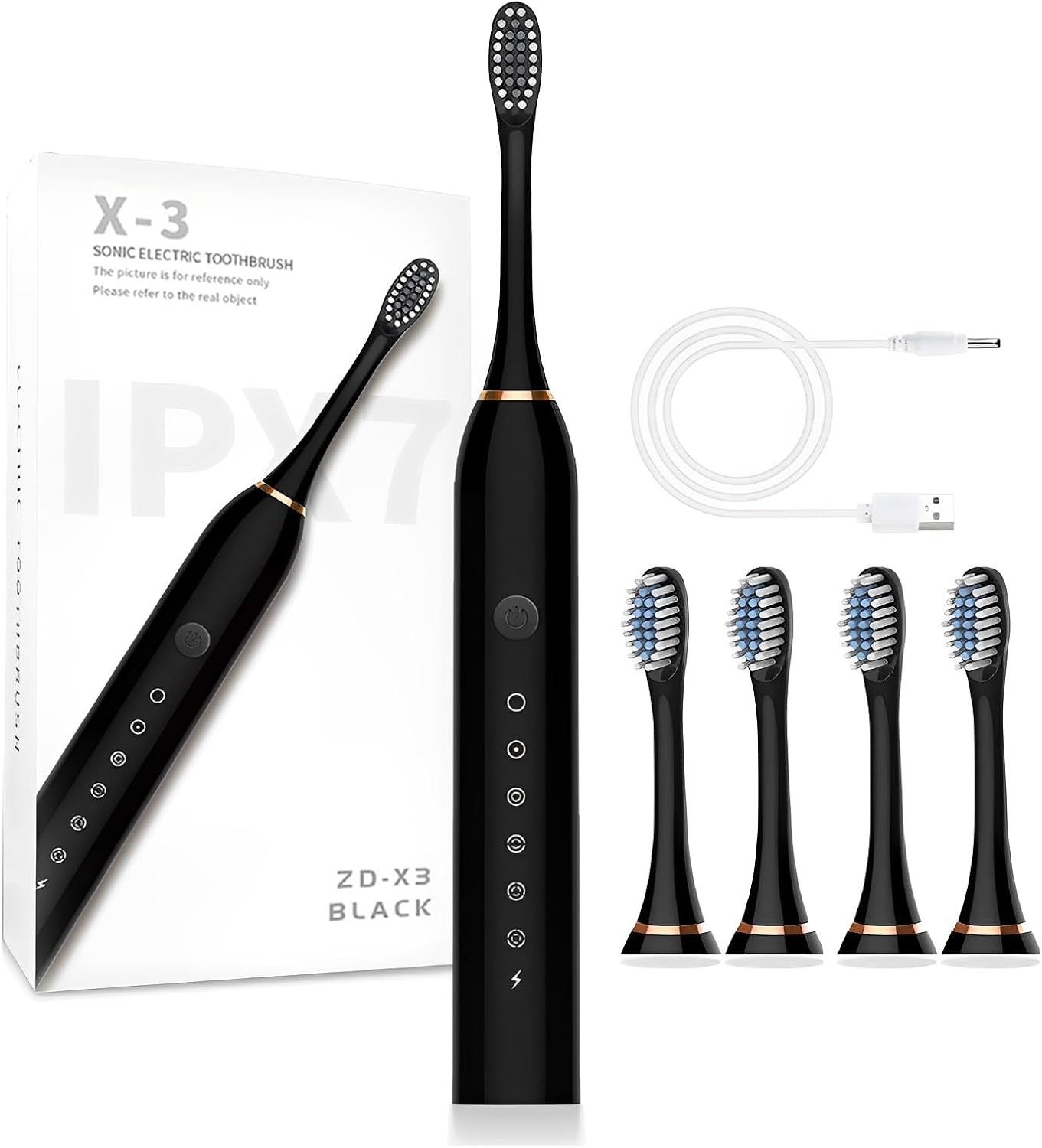 Miniatura 2 de Cepillo de Dientes Eléctrico Recargable - Color: Negro